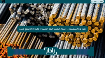 «عز» و«الأسمنت».. أسعار الحديد اليوم الإثنين 12 مايو 2025 ترتفع مجددًا